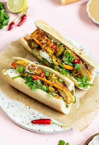 banh mi mit endori veganem Schnitzel 