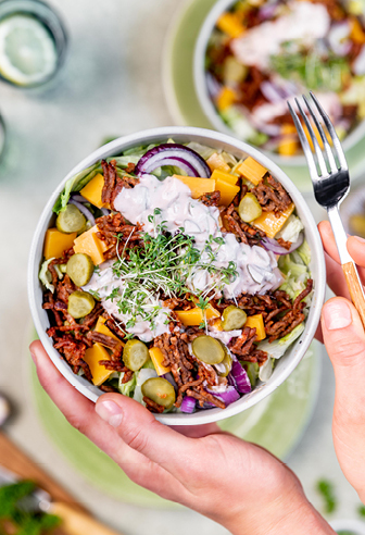 Burger in a Bowl Burger in a Bowl