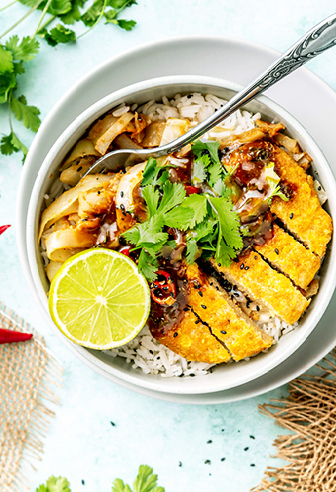 Katsu-Schnitzel-Bowl